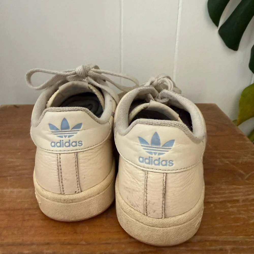 Adidas Off-White, Pink and Lavender Sneakers
